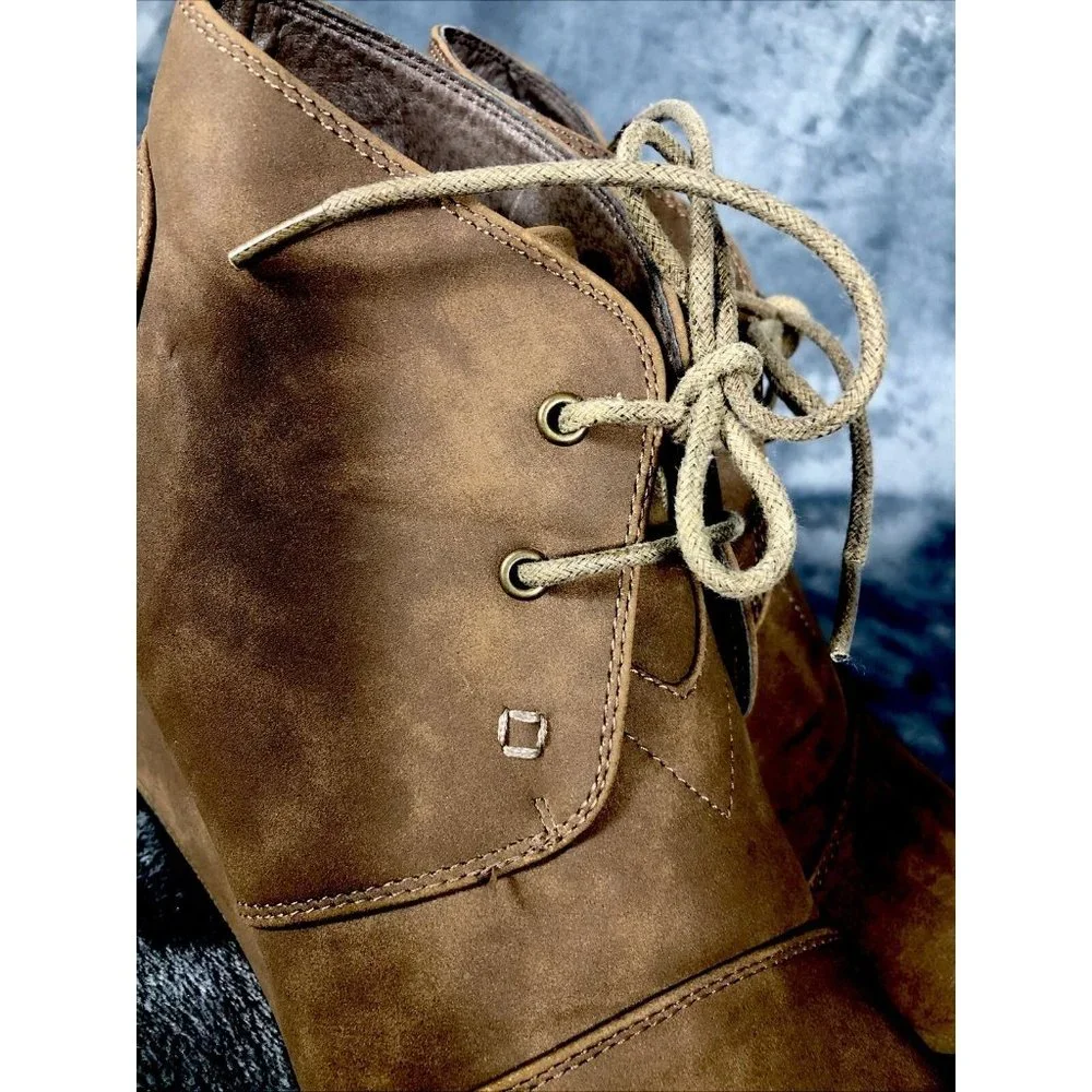 Natural Reflections ￼Wedge Shoe Women’s Brown Lace Boot Size 8 1/2
